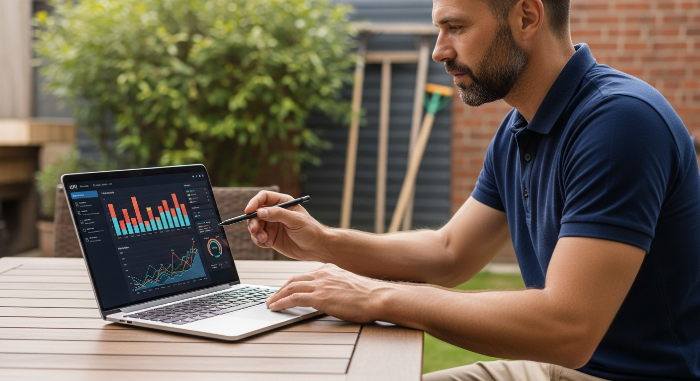 KPI dashboard and benchmarking data for landscape businesses